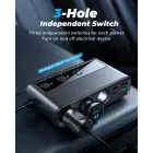 Joyroom JR-CL06 Autós Töltő 154W - 5x USB + USB-C + 3x Szivargyújtó