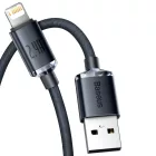 Baseus Crystal Shine USB-A - Lightning Kábel - 1.2m 2.4A - Fekete