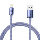 Baseus Crystal Shine USB-A - Lightning Kábel - 1.2m 2.4A - Lila