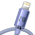 Baseus Crystal Shine USB-A - Lightning Kábel - 1.2m 2.4A - Lila