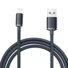 Baseus Crystal Shine USB-A - Lightning Kábel - 2m 2.4A - Fekete