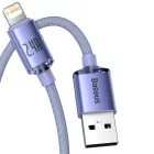 Baseus Crystal Shine USB-A - Lightning Kábel - 2m 2.4A - Lila