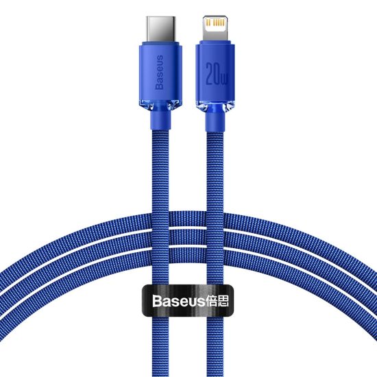 Baseus Crystal Shine USB-C - Lightning Kábel - 1.2m 20W - Kék