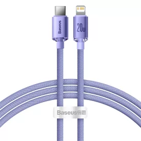   Baseus Crystal Shine USB-C - Lightning Kábel - 1.2m 20W - Lila