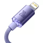 Baseus Crystal Shine USB-C - Lightning Kábel - 1.2m 20W - Lila