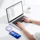 Baseus Crystal Shine USB-C - Lightning Kábel - 1.2m 20W - Lila