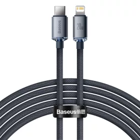   Baseus Crystal Shine USB-C - Lightning Kábel - 2m 20W - Fekete