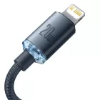 Baseus Crystal Shine USB-C - Lightning Kábel - 2m 20W - Fekete