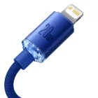 Baseus Crystal Shine USB-C - Lightning Kábel - 2m 20W - Kék