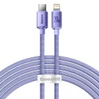Baseus Crystal Shine USB-C - Lightning Kábel - 2m 20W - Lila