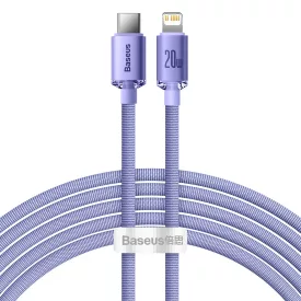   Baseus Crystal Shine USB-C - Lightning Kábel - 2m 20W - Lila