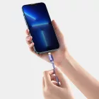 Baseus Crystal Shine USB-C - Lightning Kábel - 2m 20W - Lila
