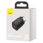 Baseus Super Si Hálózati Gyorstöltő 25W - USB-C - Fekete