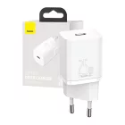 Baseus Super Si Hálózati Gyorstöltő 25W - USB-C - Fehér