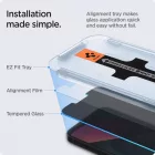 iPhone 13 / 13 Pro / 14 /16e / 17e Kijelzővédő Üvegfólia - Spigen Glas.tR EZ Fit Privacy x 2 db