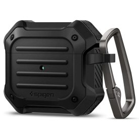 Apple AirPods 3 Tok -  Spigen Tough Armor - Fekete Apple AirPods 3 Tok -  Spigen Tough Armor - Fekete