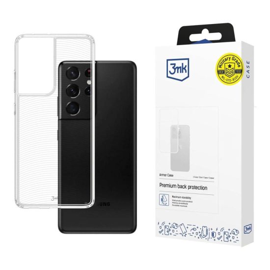 Samsung Galaxy S21 Ultra Tok - 3mk Armor Case - Átlátszó