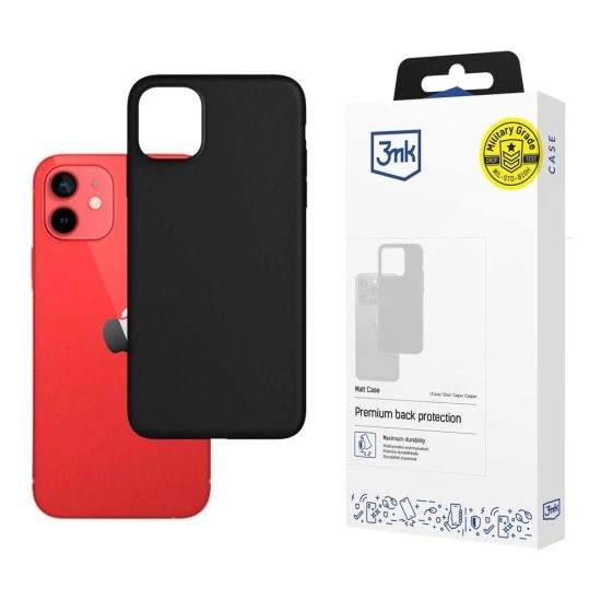 iPhone 12 Mini Tok - 3mk Matt Case - Fekete