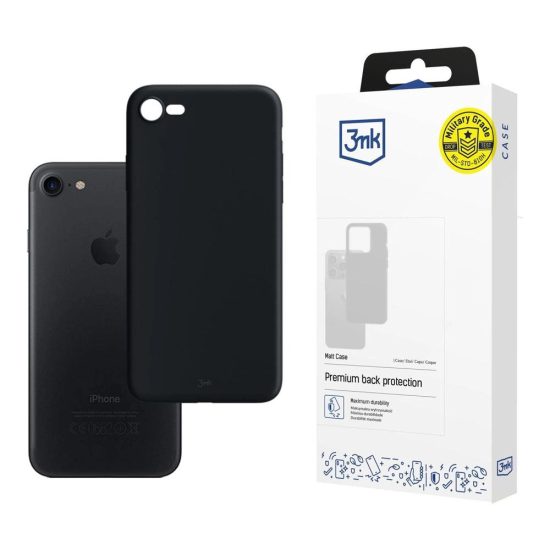 iPhone 7 / 8 /SE 2020 / SE 2022 Tok - 3mk Matt Case - Fekete
