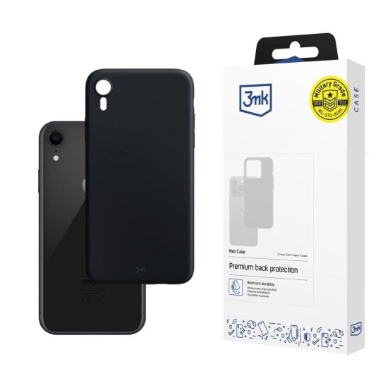 iPhone XR Tok - 3mk Matt Case - Fekete