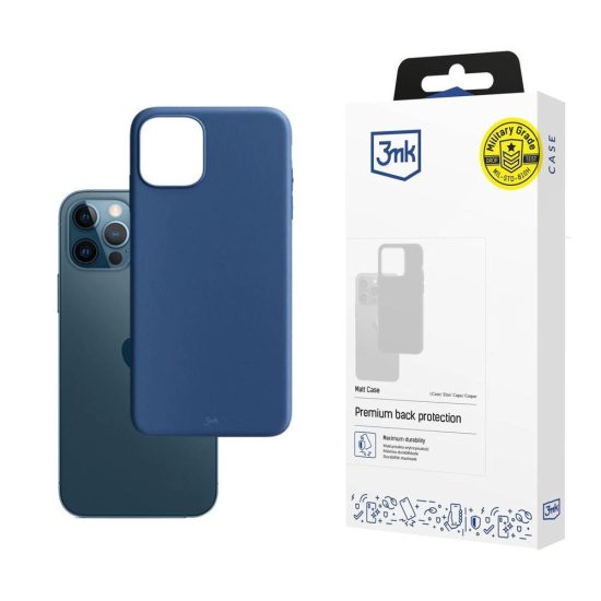 iPhone 12/12 Pro Tok - 3mk Matt Case - Kék