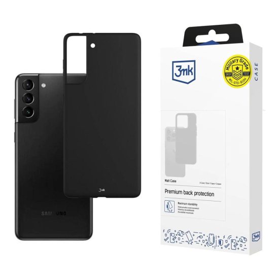 Samsung Galaxy S21 5G Tok - 3mk Matt Case - Fekete