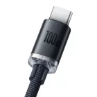 Baseus Crystal Shine USB-A - USB-C Kábel - 1.2m 5A 100W - Fekete
