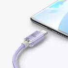 Baseus Crystal Shine USB-A - USB-C Kábel - 1.2m 5A 100W - Lila