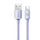 Baseus Crystal Shine USB-A - USB-C Kábel - 2m 5A 100W - Lila