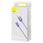 Baseus Crystal Shine USB-A - USB-C Kábel - 2m 5A 100W - Lila