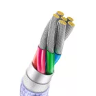 Baseus Crystal Shine USB-A - USB-C Kábel - 2m 5A 100W - Lila