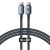 Baseus Crystal Shine USB-C - USB-C Kábel - 1.2m 5A 100W - Fekete