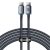 Baseus Crystal Shine USB-C - USB-C Kábel - 2m 5A 100W - Fekete