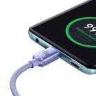 Baseus Crystal Shine USB-C - USB-C Kábel - 2m 5A 100W - Lila