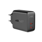Acefast A9 Hálózati Töltő 40W - 2xUSB-C - Fekete