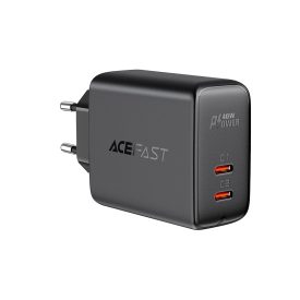Acefast A9 Hálózati Töltő 40W - 2xUSB-C - Fekete Acefast A9 Hálózati Töltő 40W - 2xUSB-C - Fekete