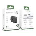 Acefast A9 Hálózati Töltő 40W - 2xUSB-C - Fekete