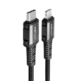   Acefast C1-01 USB-C - Lightning MFi PD Kábel - 1.2m 3A 30W - Fekete