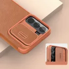 Samsung Galaxy S22+ Plus Tok - Nillkin Qin Pro Leather - Fekete
