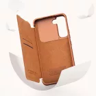 Samsung Galaxy S22+ Plus Tok - Nillkin Qin Pro Leather - Fekete