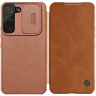 Samsung Galaxy S22+ Plus Tok - Nillkin Qin Pro Leather - Barna