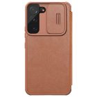 Samsung Galaxy S22+ Plus Tok - Nillkin Qin Pro Leather - Barna