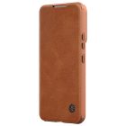Samsung Galaxy S22+ Plus Tok - Nillkin Qin Pro Leather - Barna
