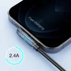 Joyroom Gaming USB-A - Lightning Kábel - 1.2m 2.4A - Ezüst
