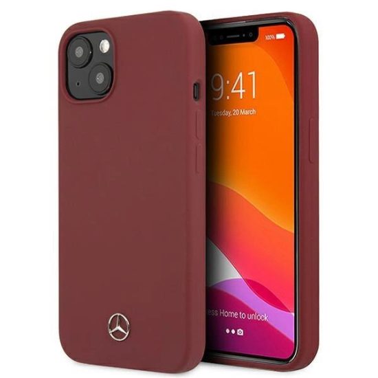 iPhone 13 Mini Tok - Mercedes Silicone Line - Piros