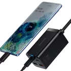 Baseus GaN3 Pro Hálózati Töltő 65W - 2x USB-C + 2x USBA + 1m USB-C - USB-C Kábel - Fekete
