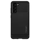 Samsung Galaxy S21 FE Tok - Spigen Rugged Armor - Fekete