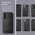Samsung Galaxy S21 FE Tok - Spigen Rugged Armor - Fekete