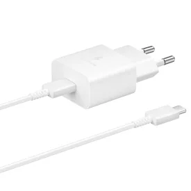   Samsung Hálózati Töltő 15W - USB-C + 1m C-C Kábel - Fehér