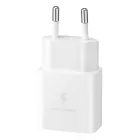 Samsung Hálózati Töltő 15W - USB-C + 1m C-C Kábel - Fehér